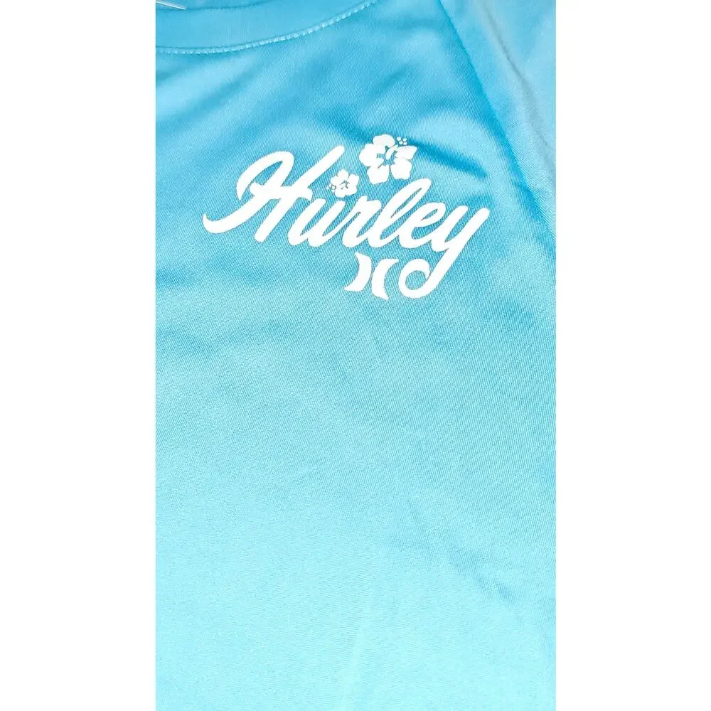 Hurley Youth Girl's Long Sleeve UPF 50+ Rashguard Moisture Wicking Swim Top